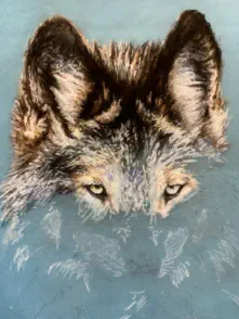 Le loup - Pastel MARICOUQ