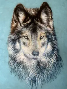 Le loup - Pastel MARICOUQ